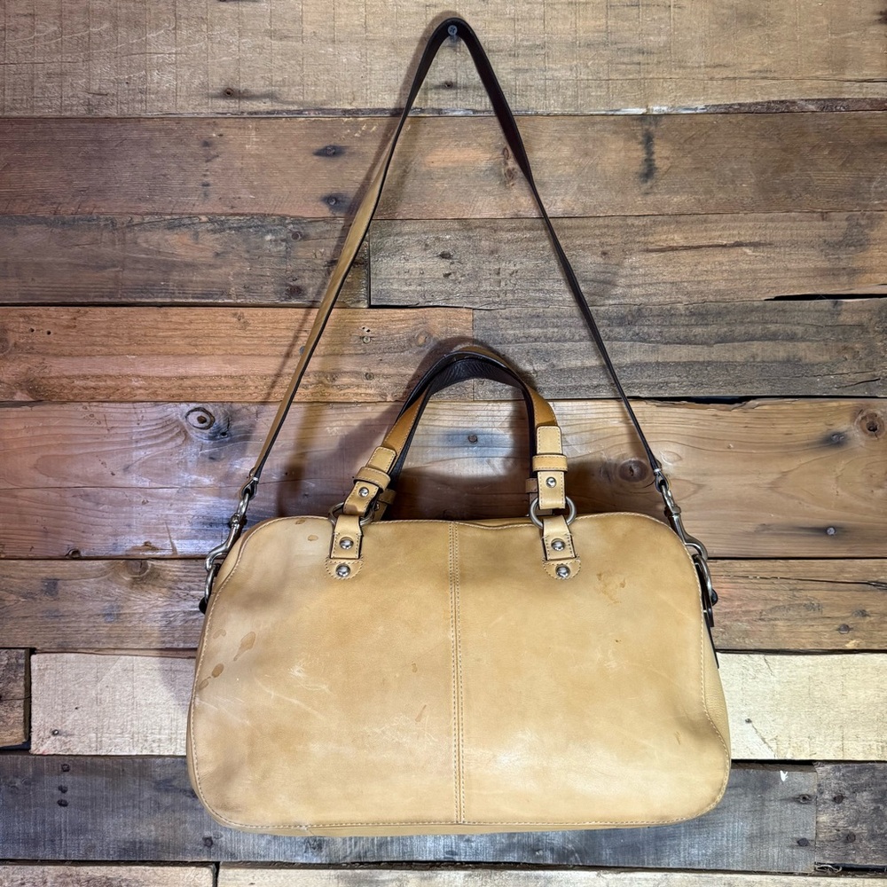Coach Chelsea Tan Leather Purse Handbag F14017 - Picture 4 of 15